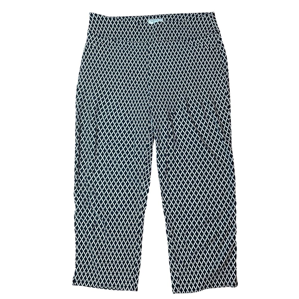 Charter Club Cambridge Slim Navy Diamond Capri Pants 10